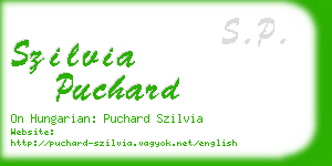 szilvia puchard business card